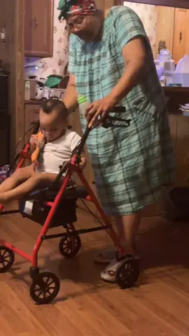 this is so rotten 😂😂 now she thinks she suppose to ride everywhere. #grandparentsoftiktok #blackgrandma 
