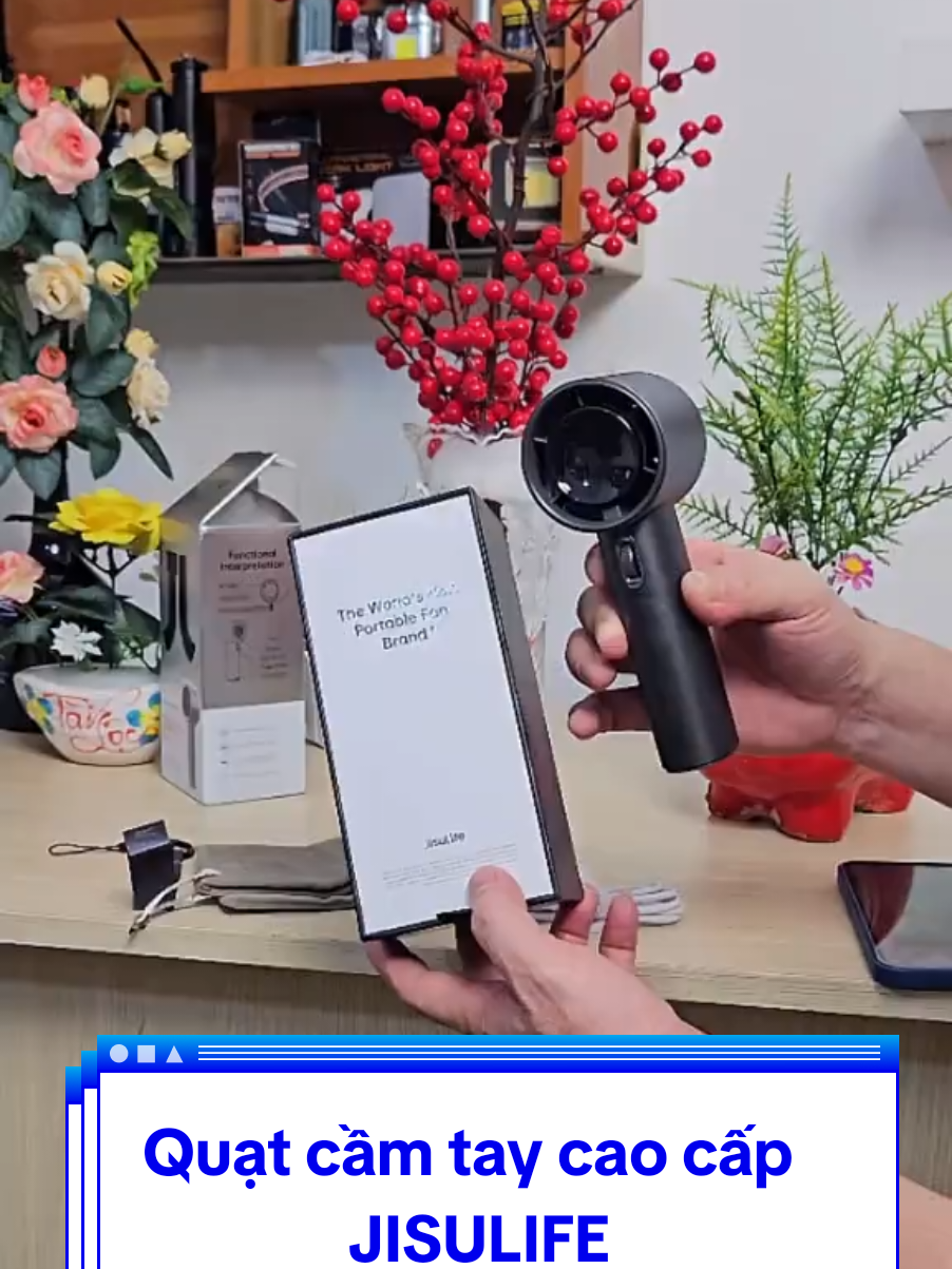 Quạt cầm tay cao cấp JISULIFE 100 mức độ gió #manhquyetvn2 #tiktokshop #jisulife #quatcamtay 