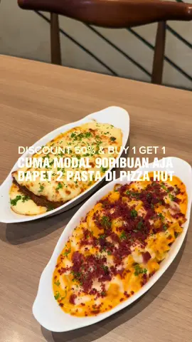 Kapan lagi bisa makan hemat pasta kualitas premium? Cuma di 📍Pizza Hut Ristorante  Bisa dapet buy 1 get 1 pasta Di sini kalo kalian pesen Lasagna bisa dapet Cheese Beef Fusili atau pilihan pasta lainnya sesuai yang tertera di Voucher Cuma modal 90ribuan bisa dapet 2 pasta Selalu jadi favorite ku! Dari kecil selalu makan di sini [SAVE & SHARE] Promo Pizza Hut Discount Up to 54% Exclusive di TIKTOK #jelajahramadan #kuliner #kulinertiktok #kulinerjakarta #kulinerviral #pastalover #makananviral #makananmurah #WhereToEat #PlacesToVisit #placetogojkt #whattoeat #jakartaguide #jktgo #makanmurah #voucherpromo #promotiktok #vouchertiktok #diskontiktok #fyp #foryou #foryoupage 
