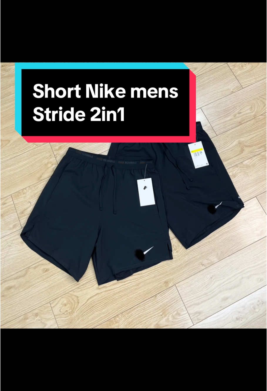 Shorts running nike mens stride xịn tới cái túi nilong nha AE ơi 🔥🔥🔥 #capcut #tiktok #2025 #nike #shorts #stride #2in1 #Running 