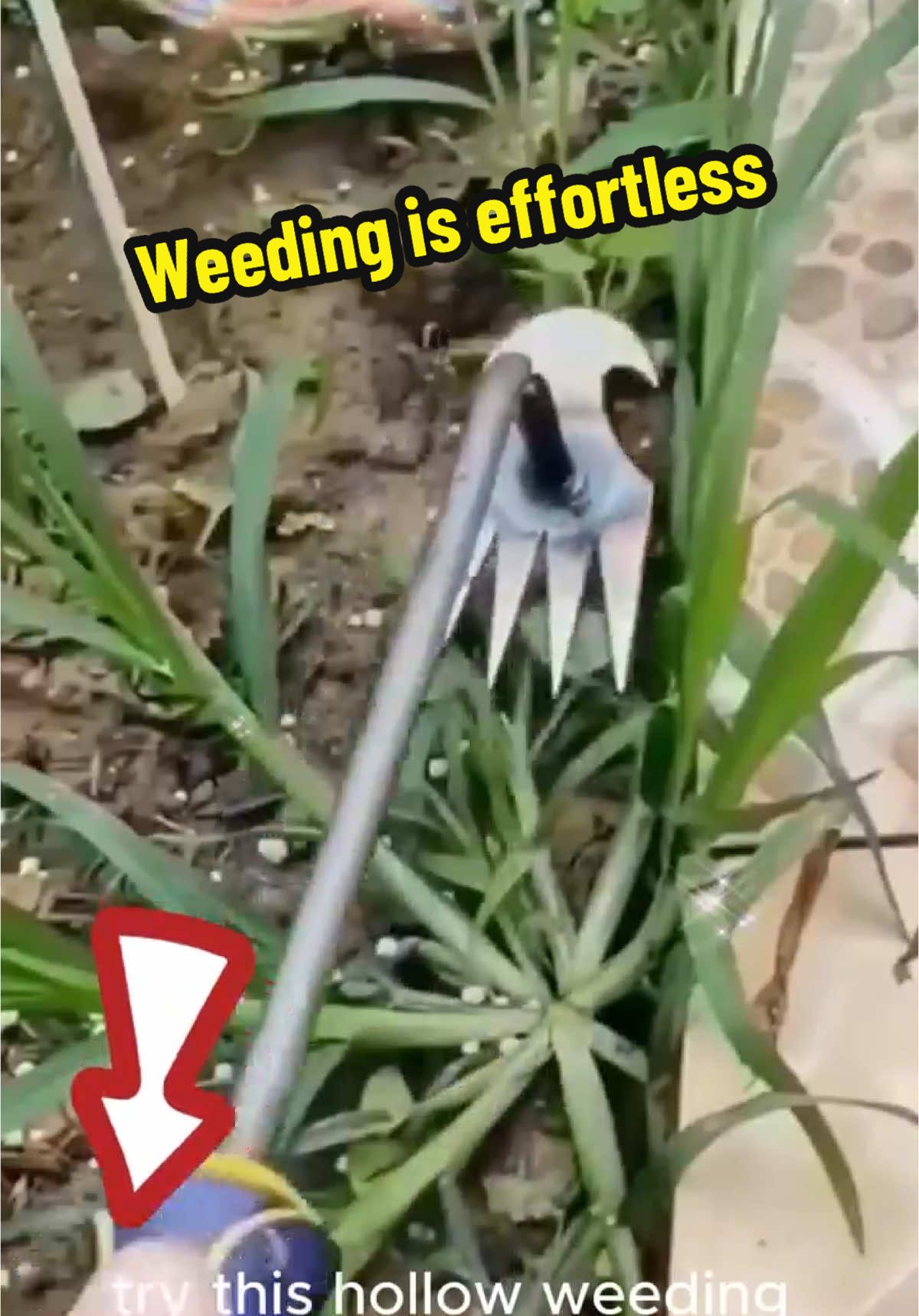 New Manganese Steel Hand-Held Hollow Weeding Small Artifact with Root Weeder Small Gardening Rake Loose Soil Digging Wild Vegetable Shovel #weeding #weedingtool #tools #rake#smallrake