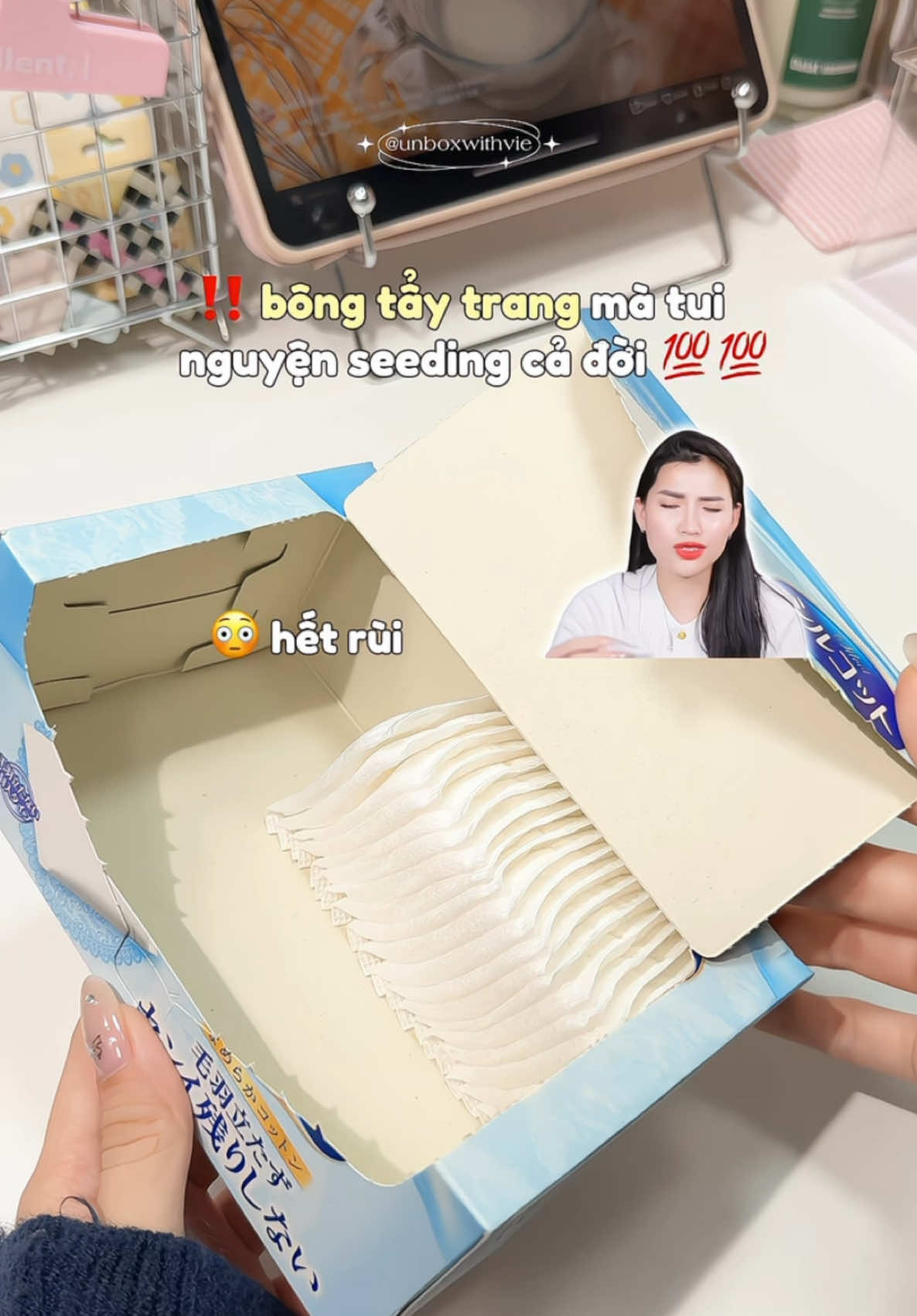 Bông tẩy trang silcot, xin nguyện cả đời seeding #unboxwithvie #xuhuong #xuhuongtiktok #viral #xh #unbox #weebuild #silcot #bongtaytrang #bongtaytrangquocdan #skincare #skincareroutine #beauty #beautytips #goclamdep #chamsocda 