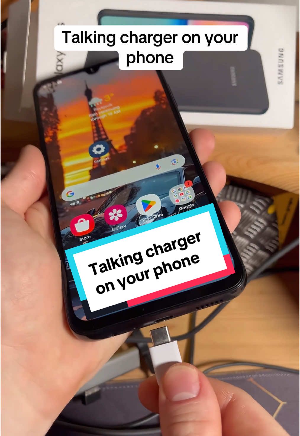 Talking charger on your phone #android #androidhacks #charger 