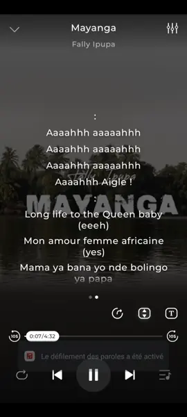 mayanga fally en parole #fyp #paroles #lyric #fallyipupa #mayanga #aigle🦅 #warriors #lingala 