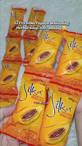 Sale‼️ Sale‼️ 12Pcs Silka Papaya Whitening Herbal Soap 100+ Nalang Ngaun😲❤️ Yes Ngaun lang yan kaya Checkout na sa Yellow basket🥰 #silka #silkapapayasoap #silkapapaya #silkaorange #whiteningsoap  #silkawhiteningherbalsoap 