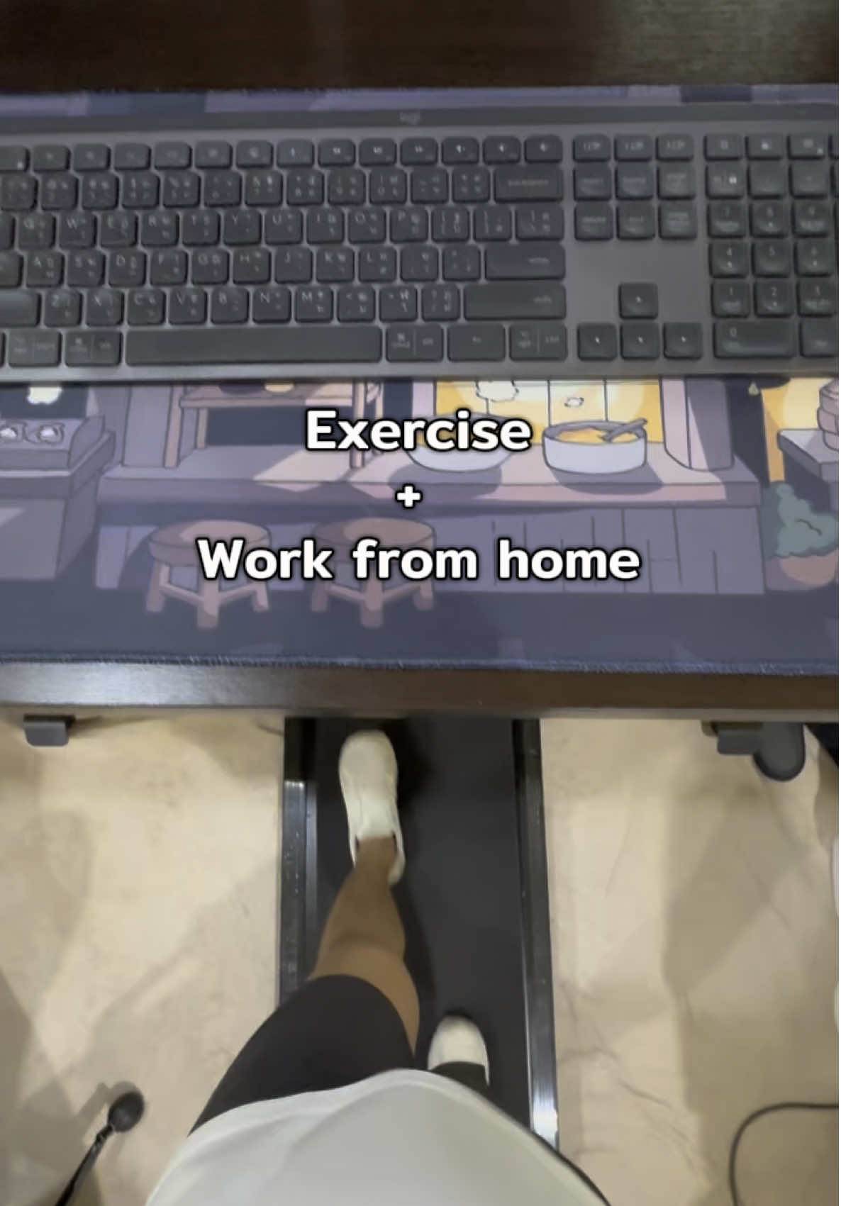 Exercise and wfh 🤗 #exerciseroutine #worklife #lifediaries #worklifebelike #ชีวิตคนทํางาน #ชีวิตต้องสู้ #ทํางานที่บ้าน #remotework