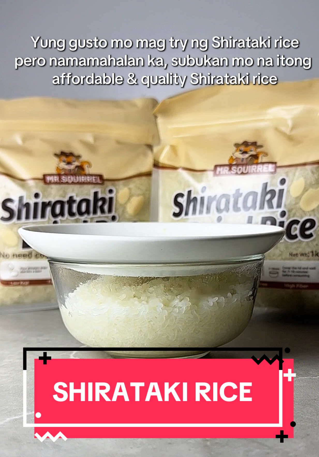 Yung gusto mo mag try ng Shirataki rice pero namamahalan ka, subukan mo na itong affordable & quality Shirataki rice. #shirataki #shiratakirice #rice #lowcarb #konjacrice #konjac #fyp 