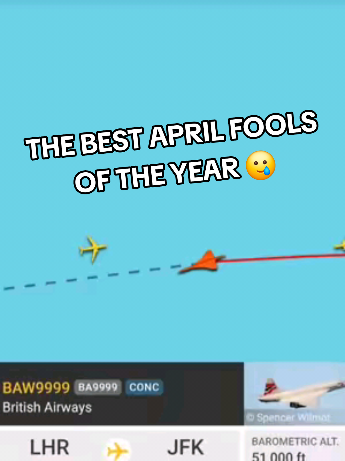 Flight Radar 24 got us all hoping and praying this is real 😅😆 #concorde #flightradar24 #fyp #foryoupage 