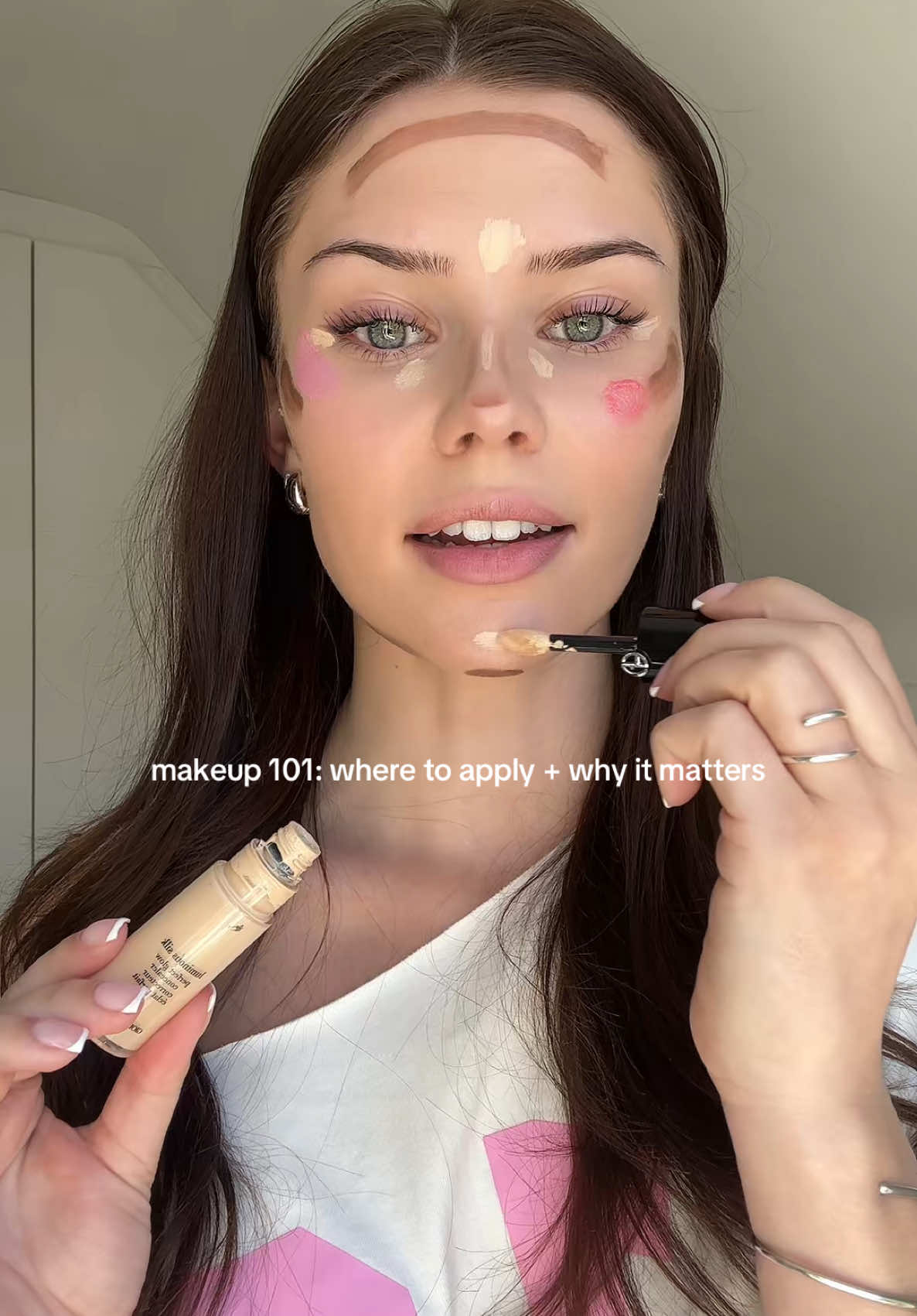 the ultimate guide to makeup placement because knowing where to apply makes all the difference 🤍 @milkmakeup @Charlotte Tilbury @L'Oréal Paris UK @MaybellineUK @Armani beauty #makeup #skin #hair 