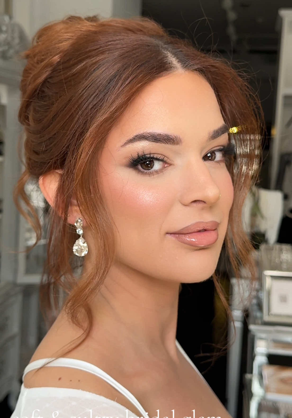 For the girls who want a simple and soft bridal look with a little bit of smokiness. 🫶🏼 How stunning is our model @rachaelshackleton 🤎 MAKEUP by me HAIR by @alexandraveronicahair  STYLING by @Mari Mi Bridal  #softglam #bridal #wedding #bridalmakeup #weddingmakeup #bride #makeupinspo #makeupartist #phillymua #philadelphia #model #makeuptutorial #makeuprecommendations 