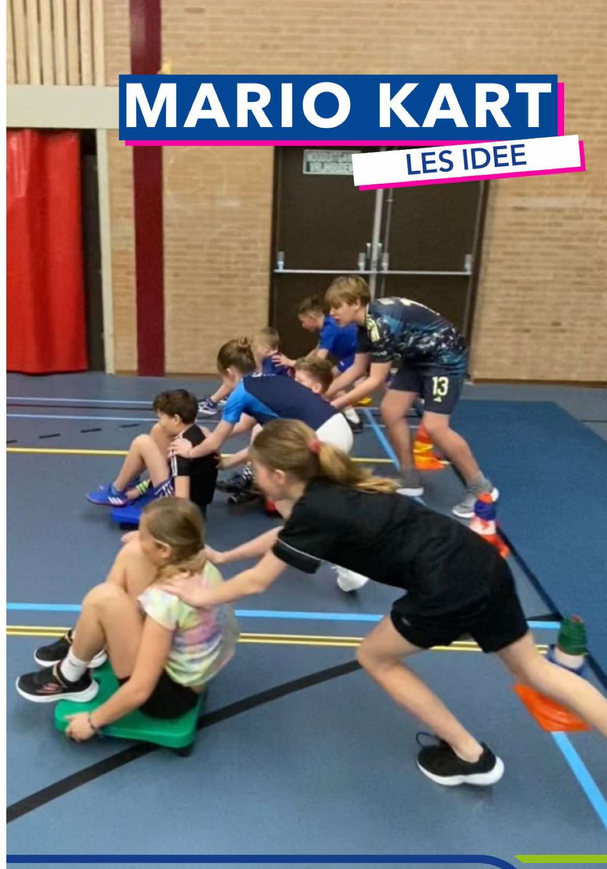 Wie haalt de snelste tijd én blijft in balans? 🏎️ Balanceren, samenwerken en plezier maken: alles komt samen in dit Mario Kart-spel tijdens de gymles! 🤩 Met wie ga jij de snelste tijd neerzetten? Tag je klasgenootjes 💚 #gymles #mariokart #basisschool #spel #supermario #teamsportservice 