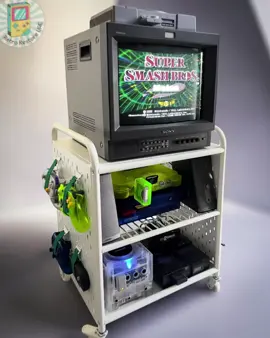 Retro Gaming Cart! 🛒  I think I now have my little cart in its final form having recently added some Bose magnetically shielded speakers! I’ve been having a lot of fun the last few days wheeling this up to the sofa and playing some Smash Bros with my little boy. I love a big HD TV but playing on this just feels pure! Which console would you fire up first?!  . . . #sonypvm #playstation #nintendo64 #playstation2 #gamecube #supernintendo #snes #bosespeakers #retrogamingtrolley #gaming #gamer #nintendo #retro #nostalgia #gameconsoles #sonyplaystation #sony #nintendo #retrofighters #trinitron