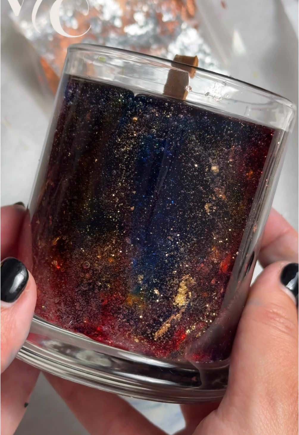 ✨ Cosmos Candle: a mini galaxy unleashed! 🌠 Wax spins like a cosmic storm—pure stellar magic. 🕯 #GalaxyJar #StarVibes #CandleMaker #HandmadeCandles #SmallBusinessOwner #CraftingJoy #candlelover #SatisfyingSounds #HandmadeMagic #HomeDecorInspo #DIYCandles 