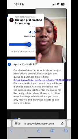 Replying to @Ebs a second show has been added for Atlanta 😘❤️💕