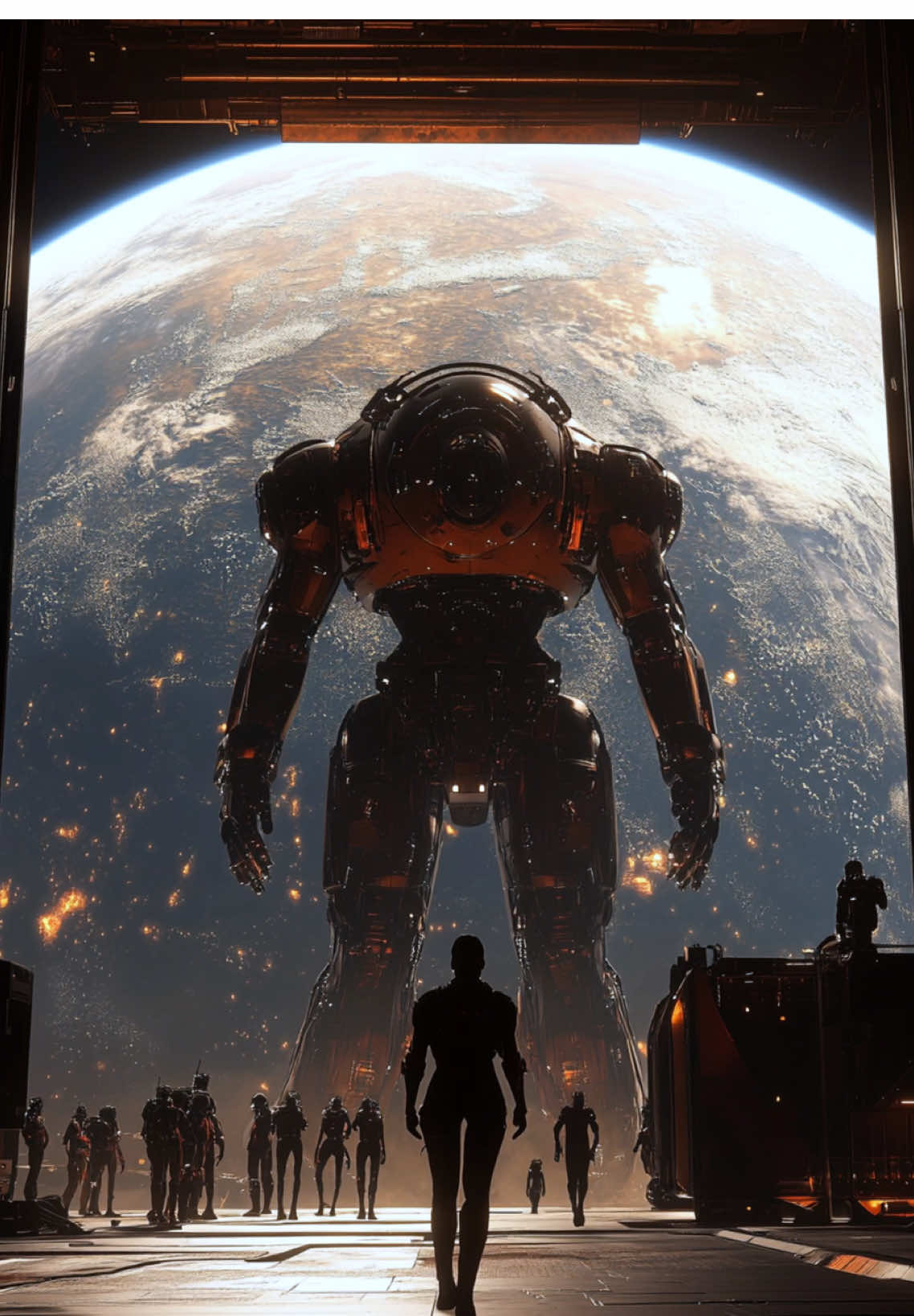 In an era where Earth's civilization has entered the age of super artificial intelligence and human-machine integration, an ancient civilization that embarked on its cosmic journey millions of years ago has returned to visit its home planet. Their massive mothership remains stationed in Earth's low orbit and periodically send smaller spacecraft to welcome 