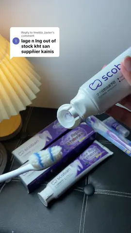 Replying to @Imelda Javier Mi wag ka ng mainis may stock na ulit ang purple toothpaste ni scoban!🥰 Check out na!! #fyp #scoban #scobanpurplewhiteningtoothpaste #scobanpurpletoothpaste #toothpaste #foryou 