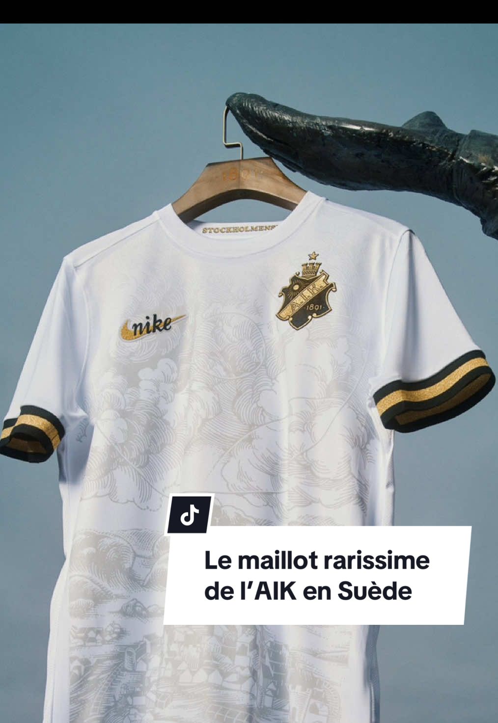 Ce maillot est ultra rare ! 🇸🇪 Voici le sublime maillot anniversaire de l’AIK dévoilé en 2023. Il célèbre les 132 ans du club suédois. #maillot #nike #suede #football #sportstiktok 