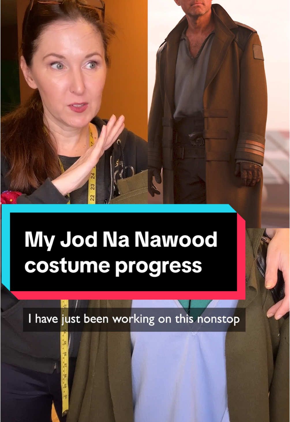 Replying to @George Paresa I took on way too much too close to my #starwarscelebrationjapan departure date but it’s getting there! #sewing #costumemaking #jodnanawood #captainsilvo 