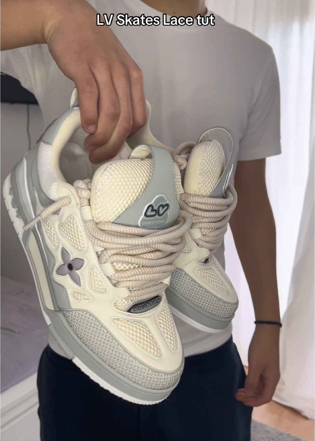 LV Skates Lace Tutorial  #fyp #fit #viral_video #xyzabc #foryouu #styletips #mxsfl #lace #tutorial #skates #shoe 