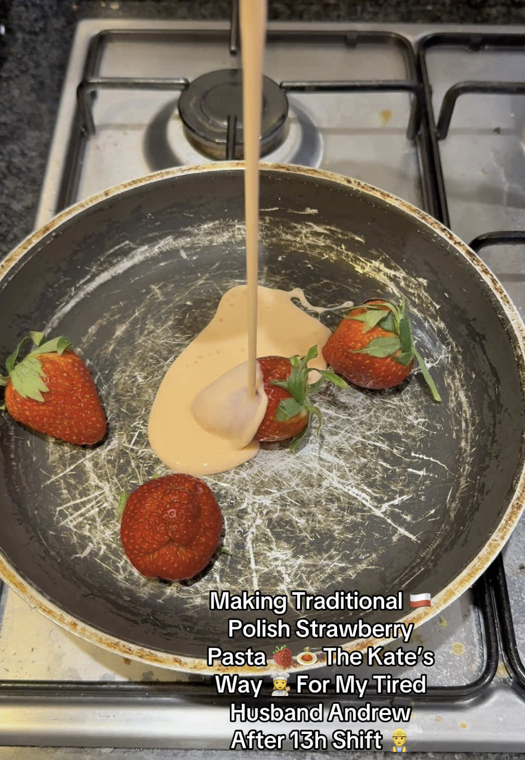 🇵🇱 Poland Part 5: Making Traditional Strawberry Pasta 🍓🍝 The Kate’s Way 👩‍🍳 #polishfood #britishfood #husband #katesway #strawberry 