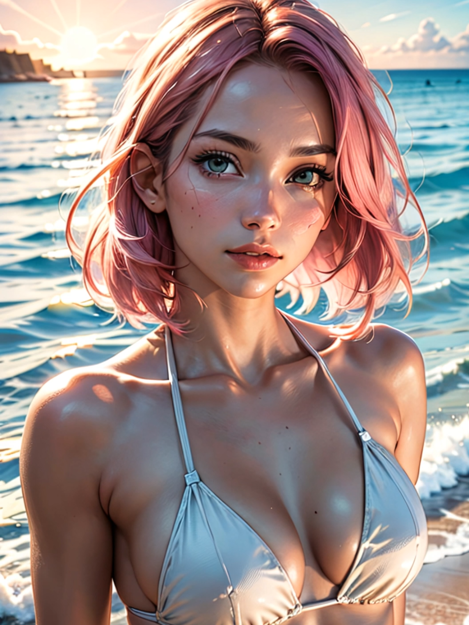 #aigirl #aimodel #animegirl #anime #beach #sunbathing 
