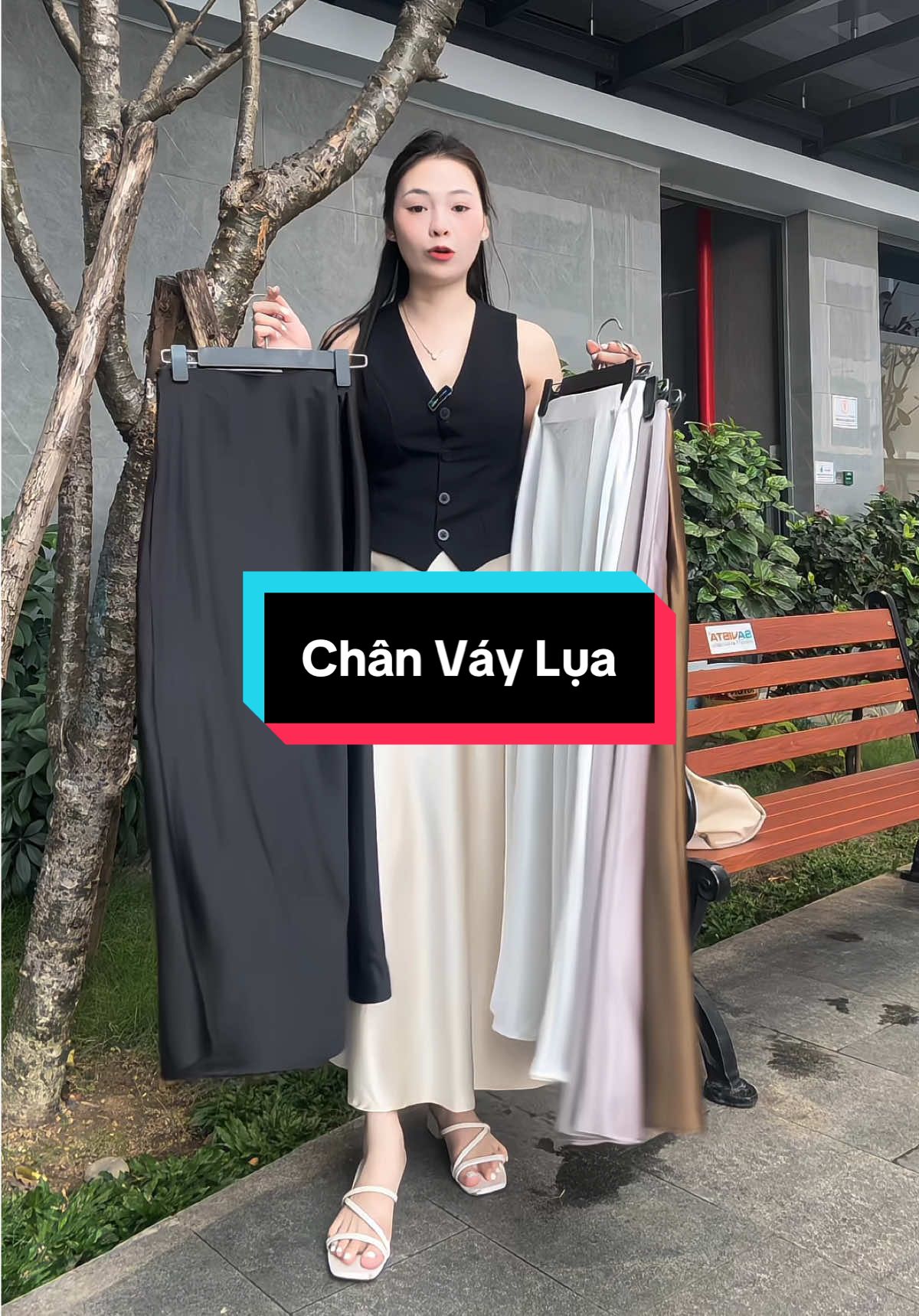 Chân váy lụa sang xịn mịn #xuhuong 