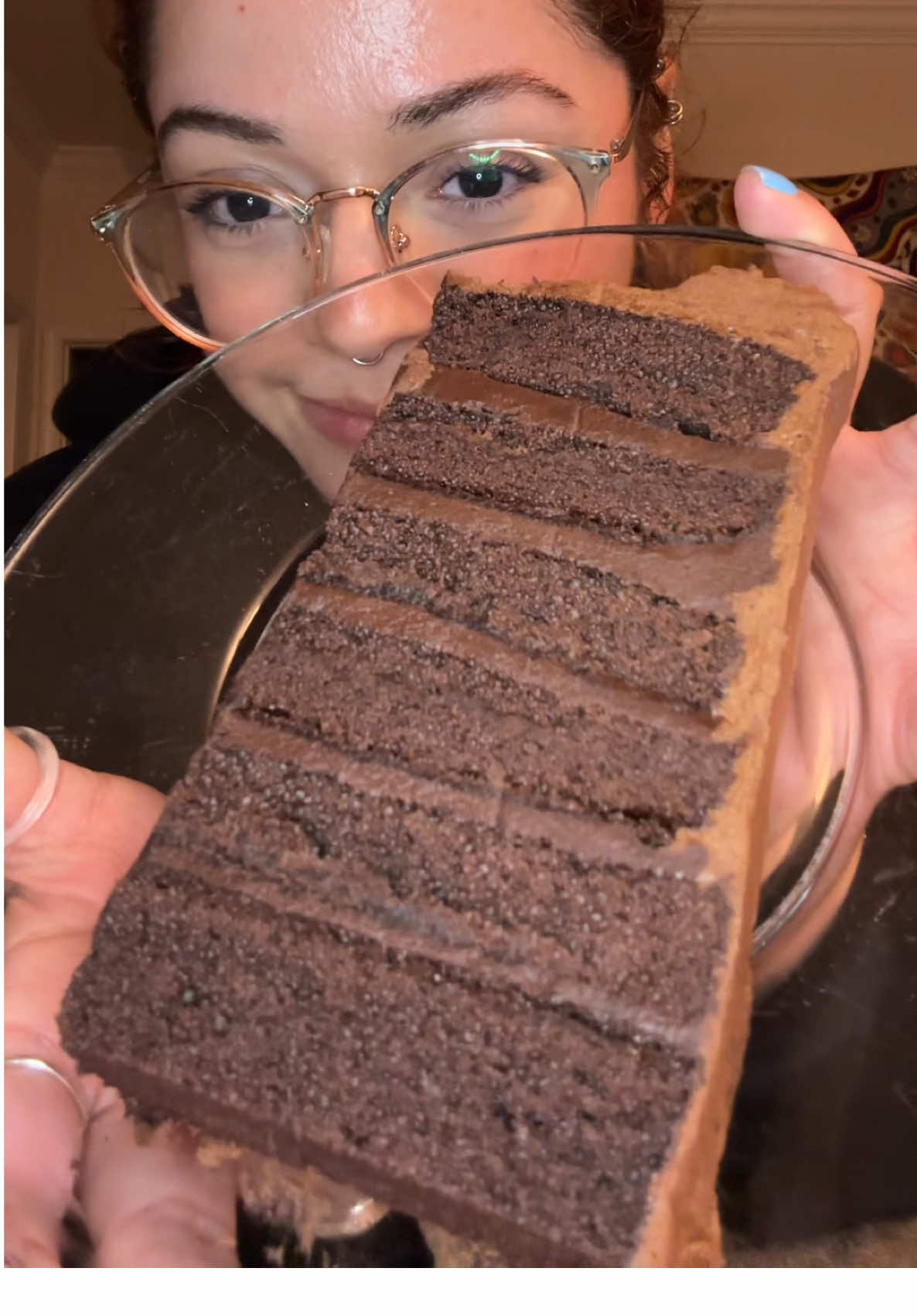 Triple Chocolate Layered Cake ASMR 😩🤎🤎🤎 not my fave it was dry 😭 #chocolatecake#foodies#asmrtiktok#asmrsounds#asmrfood#mukbangasmr#foodietiktok#eatingshow#eatwithme#mukbangeatingshow#FoodTok#cravings#cake
