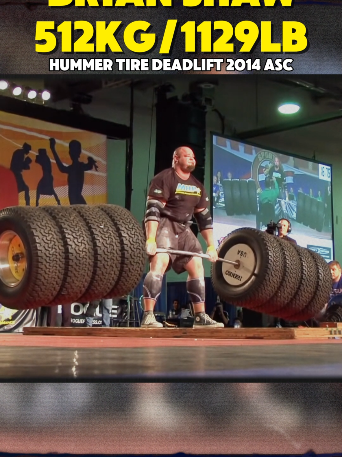 Brian Shaw 512KG Hummer tire deadlift at Arnold Classic 🔥