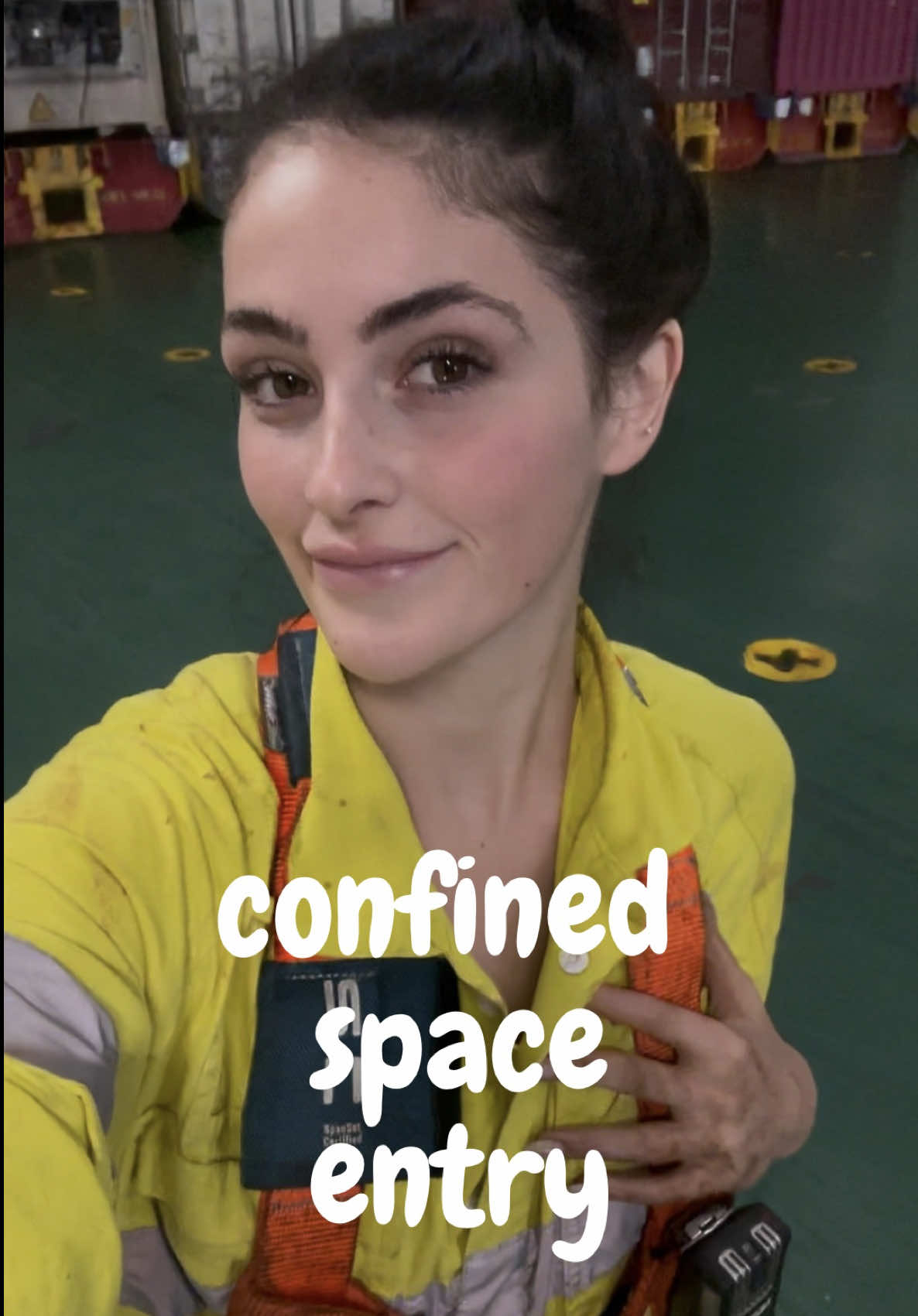 Come with me for a confined space entry!  #ship #shefarer #seafarer #confinedspace 