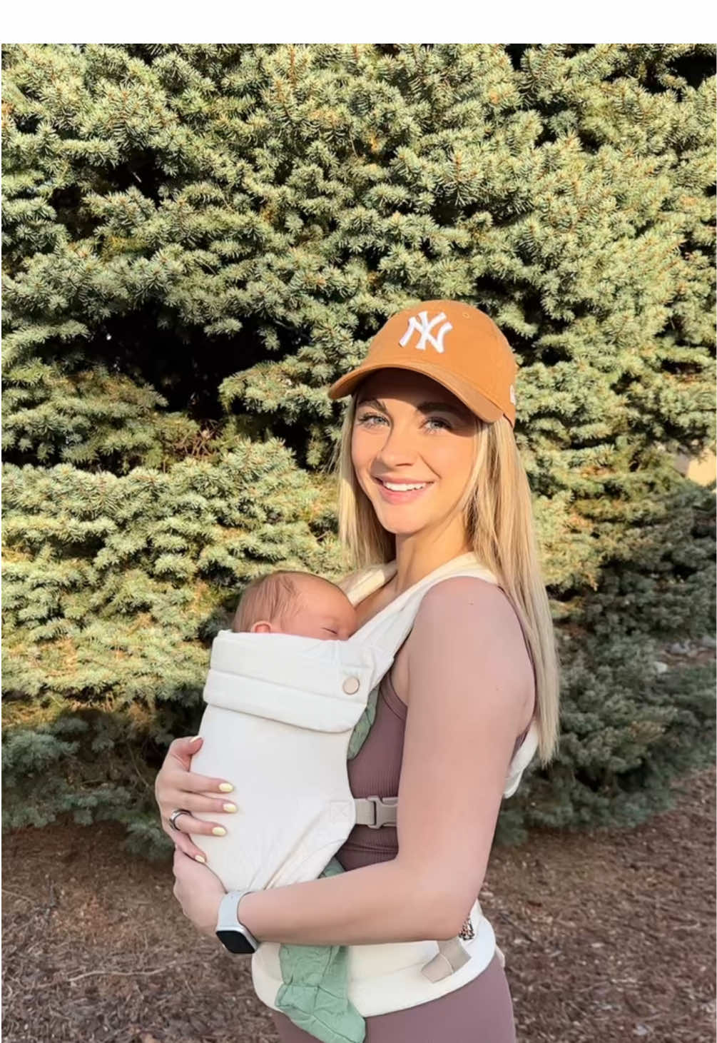 catch us in this baby carrier all spring + summer🧸🌼🐝 p.s. i attached a link for $10 off @MABĒ Carriers in my bio! 🫶🏼 #mabe #babycarrier #hgw #newmom #momlife #MomsofTikTok #mominfluencer #ootdmom #momootd #OOTD #mabecarrier 