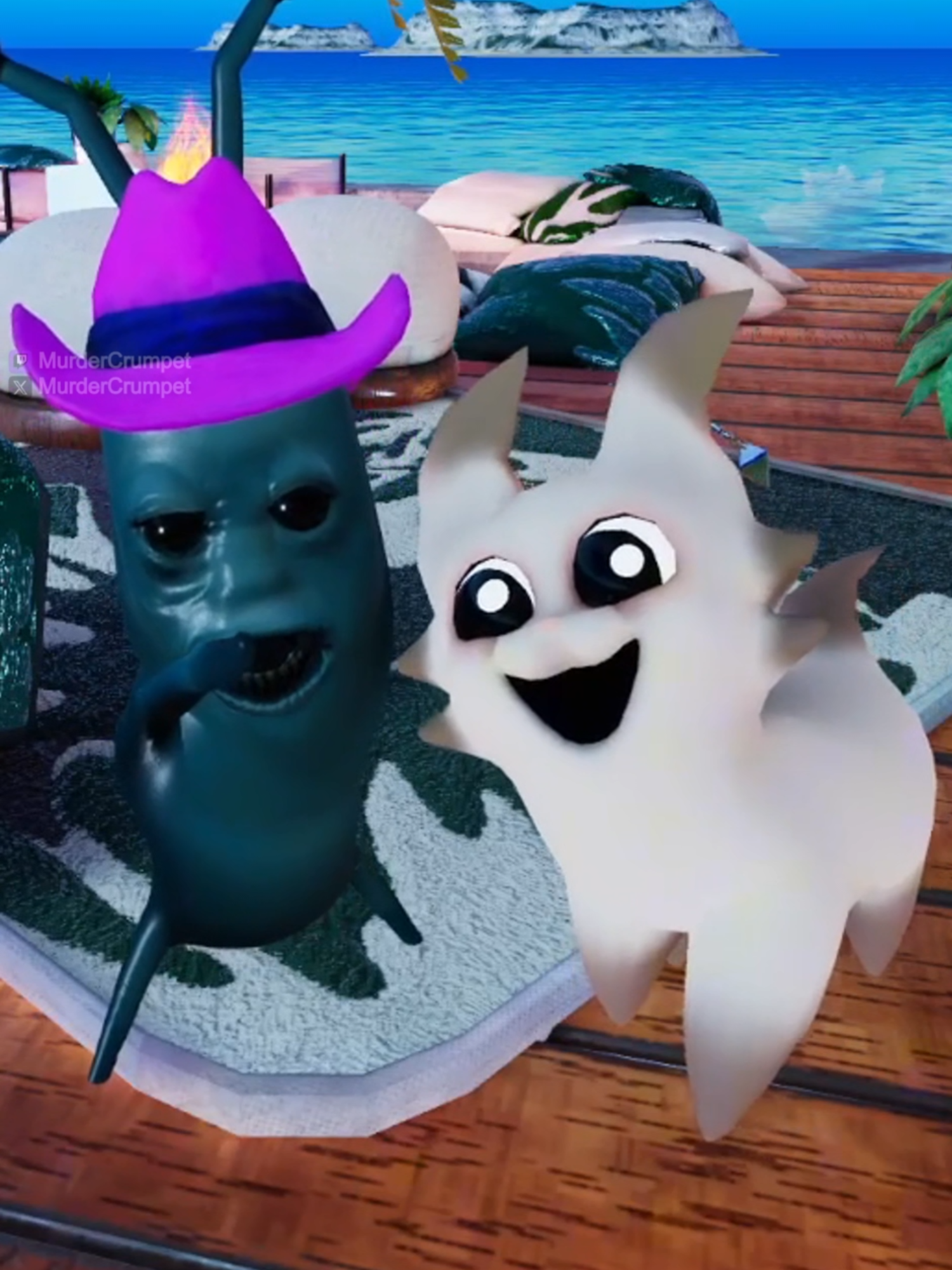 The crossover I didn't know I wanted #murdercrumpet #vrchat #vrchatmemes #cute #funnymoments