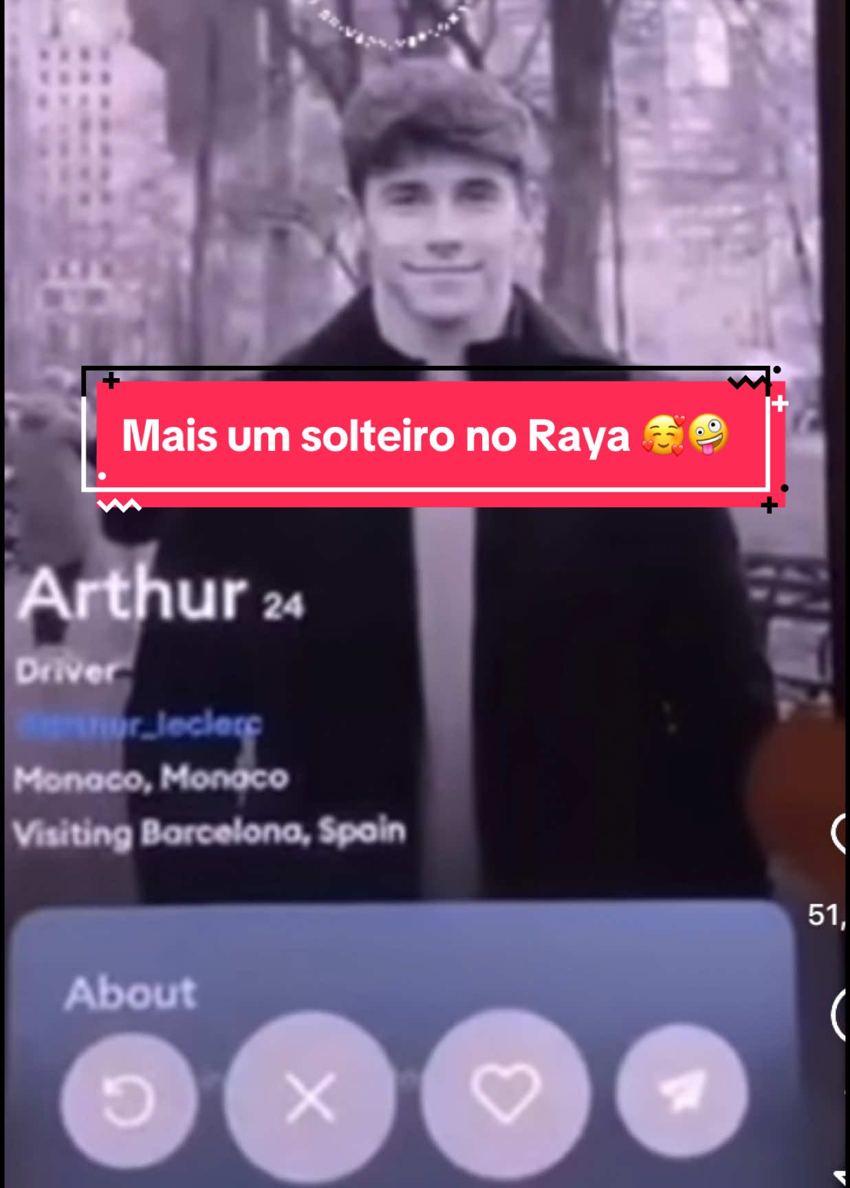 O leclerc mais novo está solteiro e já ativou seu perfil no Raya assim como vaaarios outros pilotos, jogadores de futebol, etc #arthurleclerc #masonmount #f1#football#viralizar #fyp 