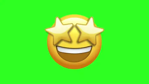 Animated Emoji-Star-Struck. Seamless Loopable. 4K Cartoon Emoji Face Emoticon Animation on Green screen background (EXCLUSIVE — COPYRIGHT FREE) #greenscreenvideo #copyrightfree 