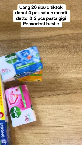 Promo paket hemat,4pcs sabun dettol & 2 pcs pasta gigi Pepsodent harga 20 ribuan saja.Yuk CO klik keranjang kuning#ramadanekstraseru #pastagigi #sabun #sabunmandi #sabunmandidettol #pepsodent 