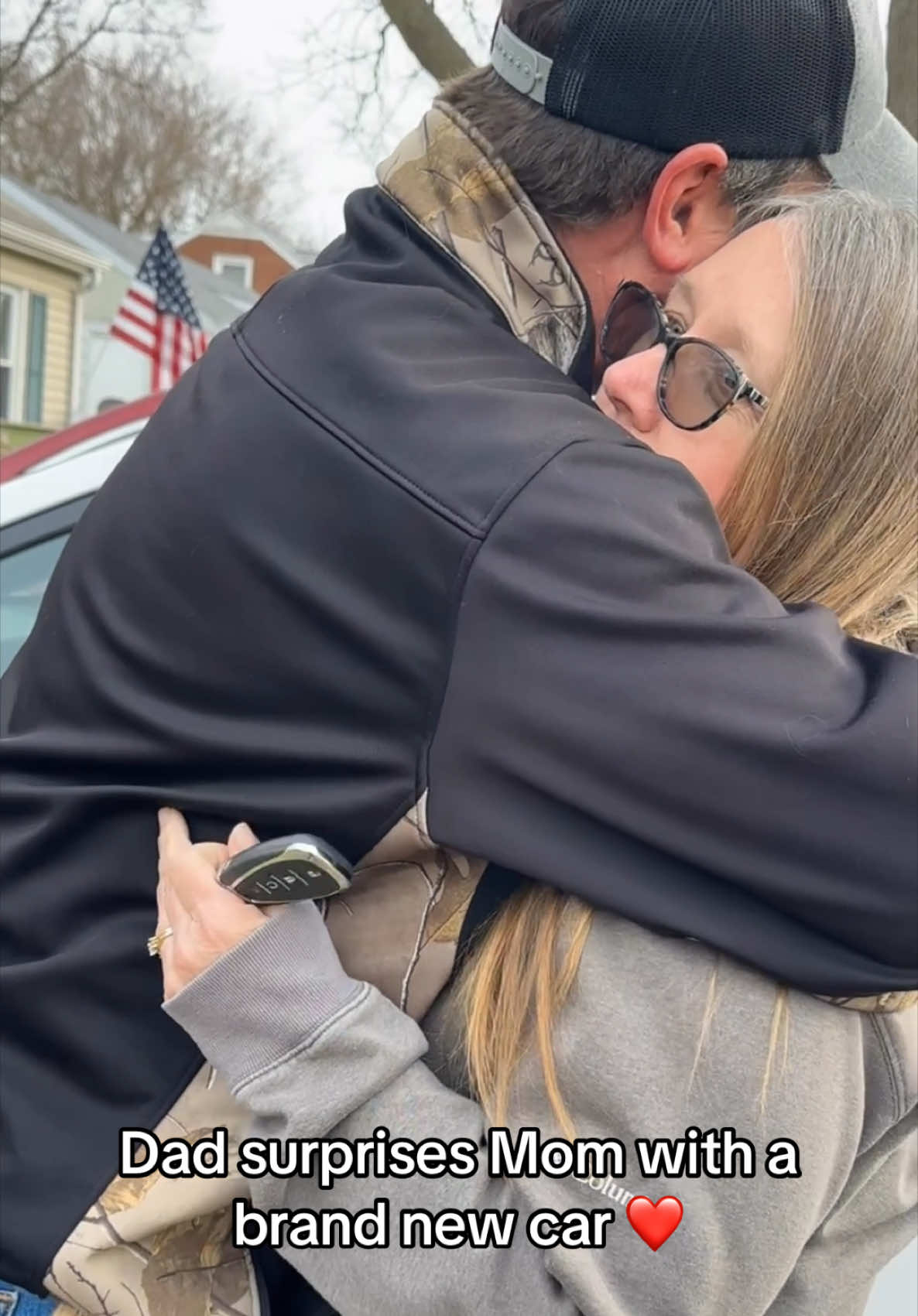 Dad surprises Mom with a brand new car. #dad #husbandwife #marriage #reaction #relationships #family #wholesome #comedy #funny #dadlife #dadsbelike #dadjokes #dadsoftiktok #prank #AprilFools #foryou #fyp #trend #trending #this #original 