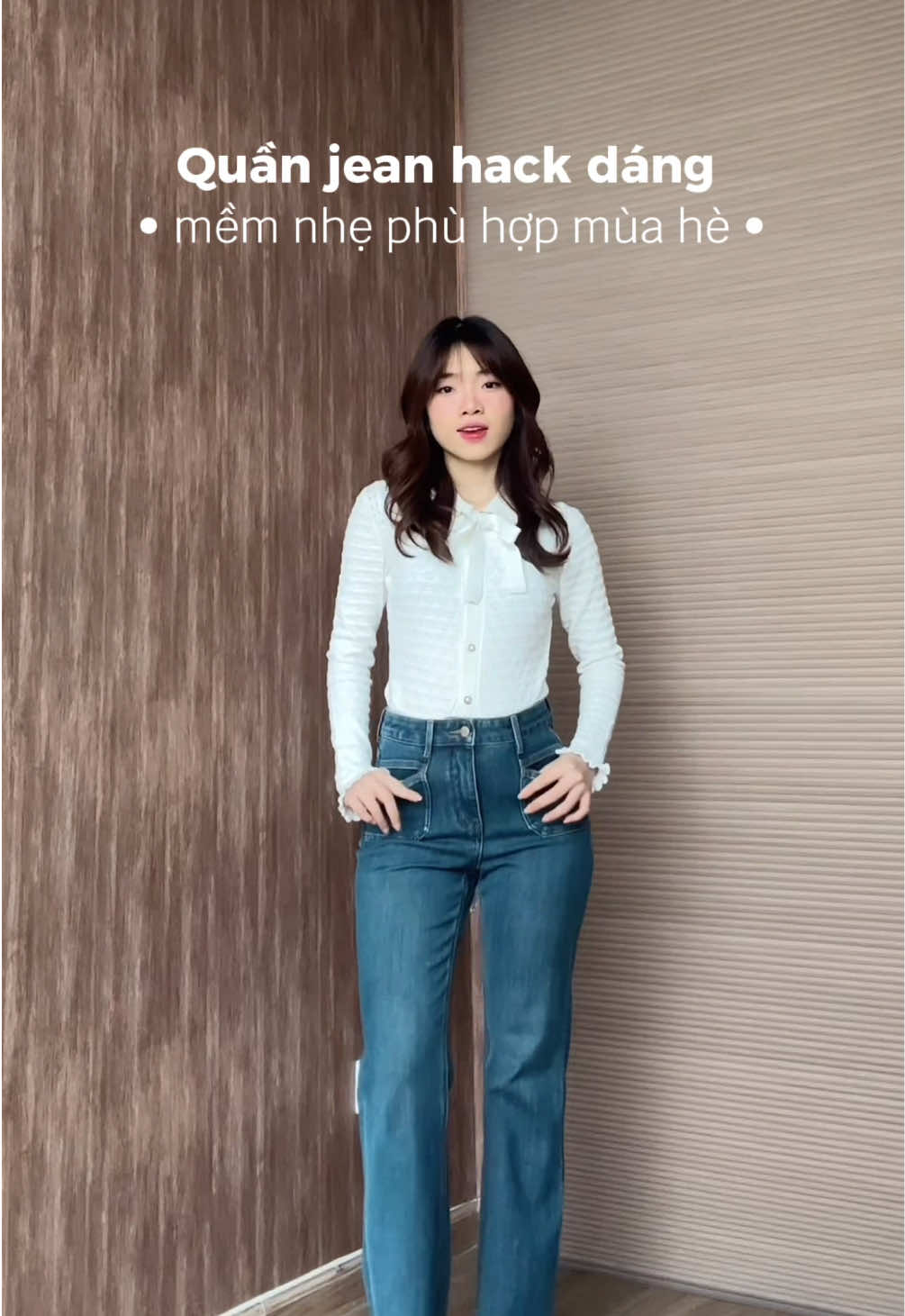 Quần jean hack dáng xinhhh 🥰#telinh #tetelinh #BeautyTok #GocLamDep #fyp #ReviewLamDep #LearnOnTikTok #thoitrang 