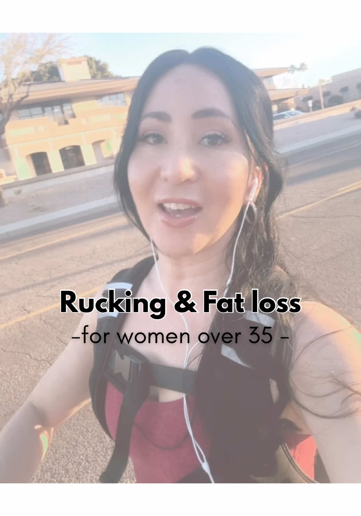 RUCKING for women over 35 🚶🏻‍♀️ ☀️  So many studies on how wearing a weighted vest during a fat loss phase allowed for less calorie adjustments so I am curious to see how this plays out for me during my fat loss phase!  You see - when you lose body fat your BMR decreases as well as you have less body mass to carry around so your body burns less calories.  So, say your doing 30 mins of walking at 150lbs and you burn 150 calories- when you lose lets say 10lbs you walking around at 140 you will burn LESS calories because your body doesn’t have to work as hard and theres less body mass to carry around so you may only burn 90 or 100 calories for example.  Wearing a weighted vest during activities sort of tricks your body into thinking it still has that extra mass to carry around so can burn relatively the same amount of calories during activities even though you actually do weigh less now!  Rucking has other benefits such as increasing bone density, increasing muscle mass, improves, cardiovascular health and endurance, improves posture, and stability ect.  Right now I am wearing my vest during my 30 min walk with my dog daily and I will wear it during more daily activities as my fat loss phase continues to see how it affects my calorie intake and progress!  You only need 5-10% of your total body weight to start rucking! I am currently about 117lbs so this is about 10% of my body weight although I bought it when I was around 110-112lbs!  If you want the link to my weighted vest comment ‘RUCKING’ and I will send it over!  . . . #womenover35 #womenover40 #perimenopausefitnesscoach #perimenopausefitness #rucking #ruckingchallenge #weightedvest #weightedvestsforwomen #fatlossover35 #fatlossover40