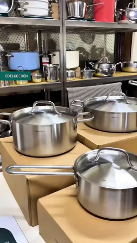 Bộ sản phẩm All day của Edelkochen. Inox liền khối 3 lớp. Sử dụng cho tất cả các loại bếp.  #daoinox #allday #edelkochen #LIVE #livespecial #freeship 