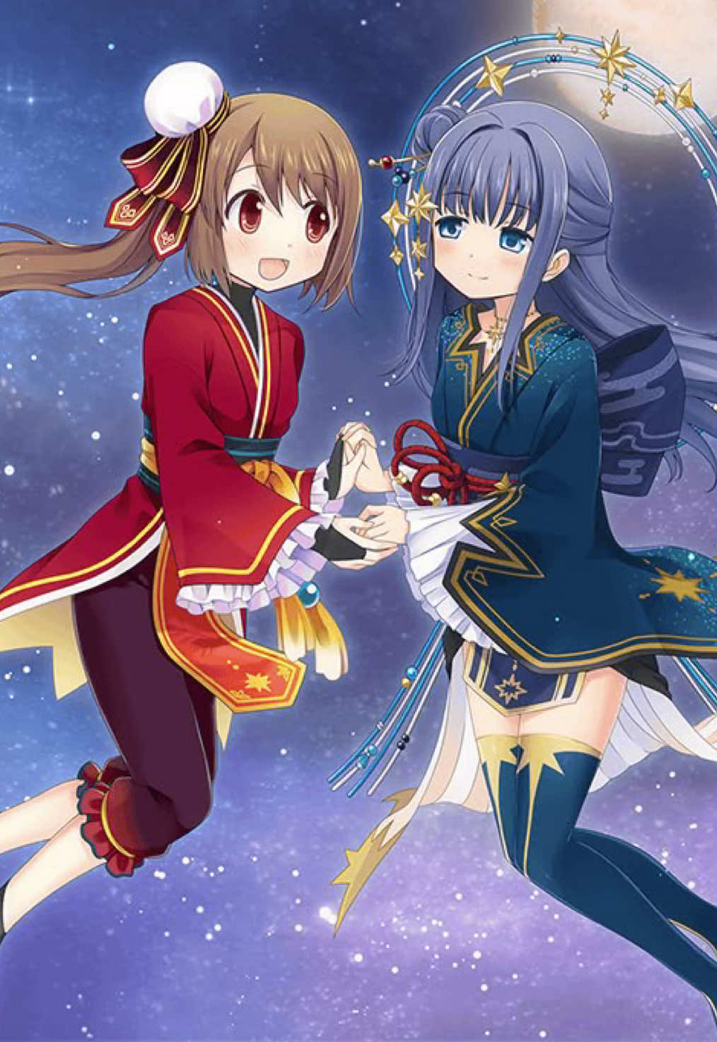 GUYS STOP I AM NOT A PROSHIPPER THIS IS ABOUT TSURUNO AND YACHIYO, THEY’RE 2 YEARS APART  #fyp #madokarecord #magicarecord #madokaexedra #tsuruno #tsurunoyui #yashiyo #yachiyonanami 