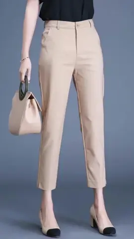 HUILISHI 25-32size Ankle Cropped Suit Pants Stretchable  #anklepants #croppedpants #suitpants #stretchablepants #fashionpants #highwaistpants #trouserpants #womenswear #fyp 