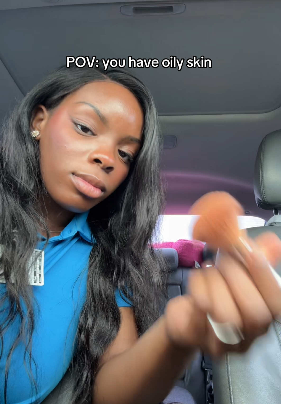 Babes my makeup was giving matte idk what happened lmfaooo #oilyskincare #oilymakeup #makeuptips 