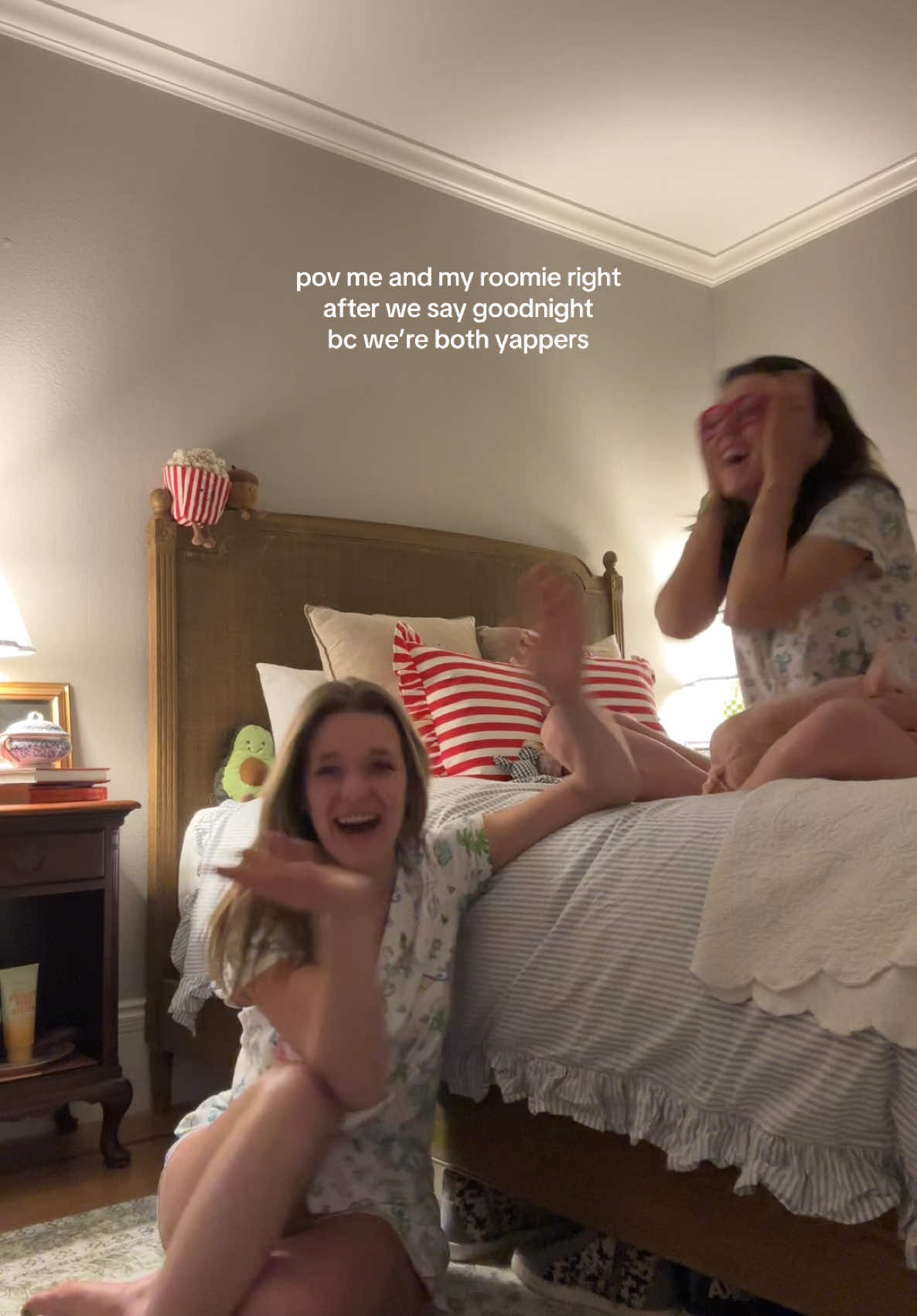 We probably say goodnight to each other at least 5 times a night 🙈💛 @Roller Rabbit @K 