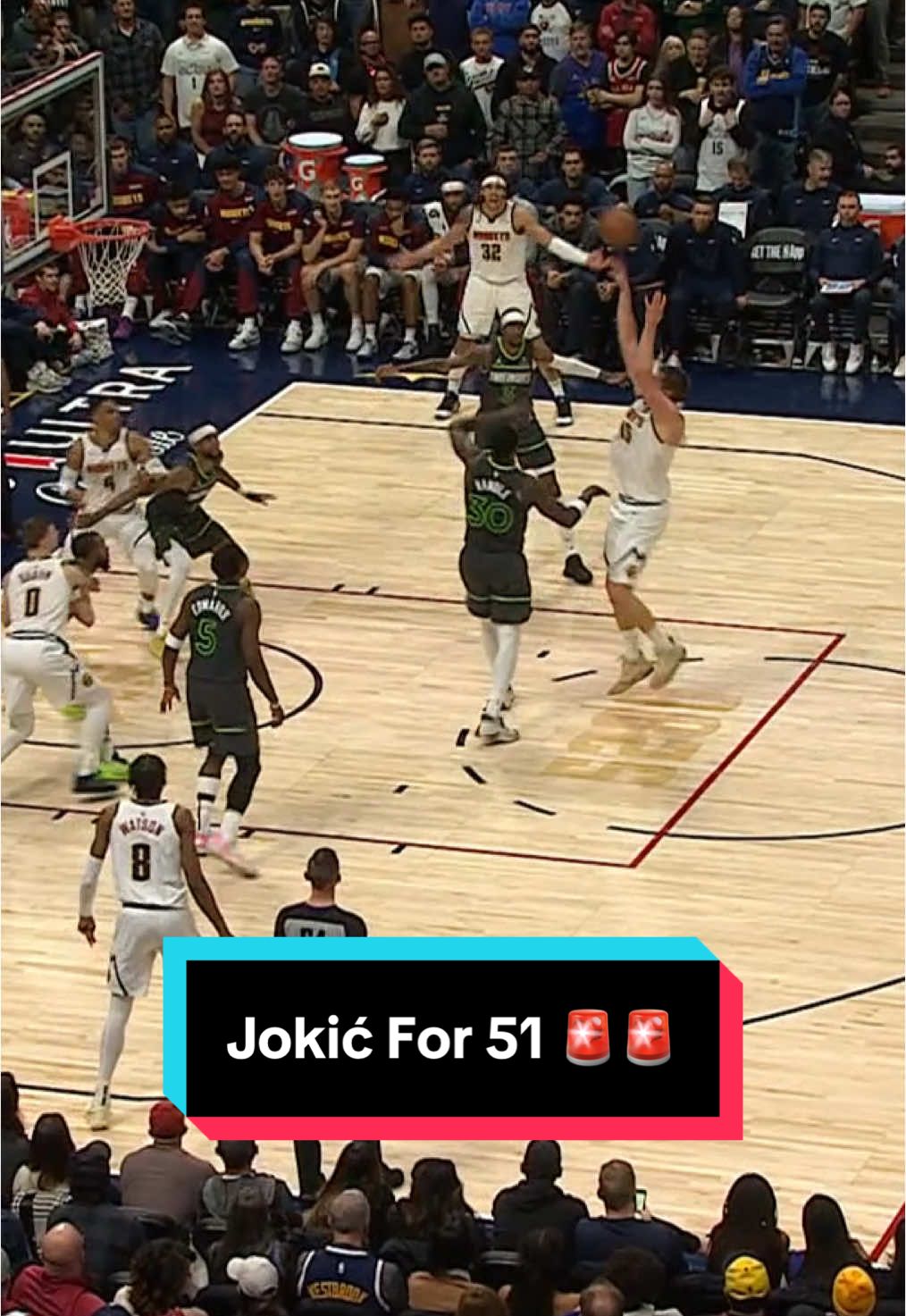 What a tough shot by Jokić 😱🔥 #NBA #Basketball #Nuggets #Jokic #NikolaJokic 