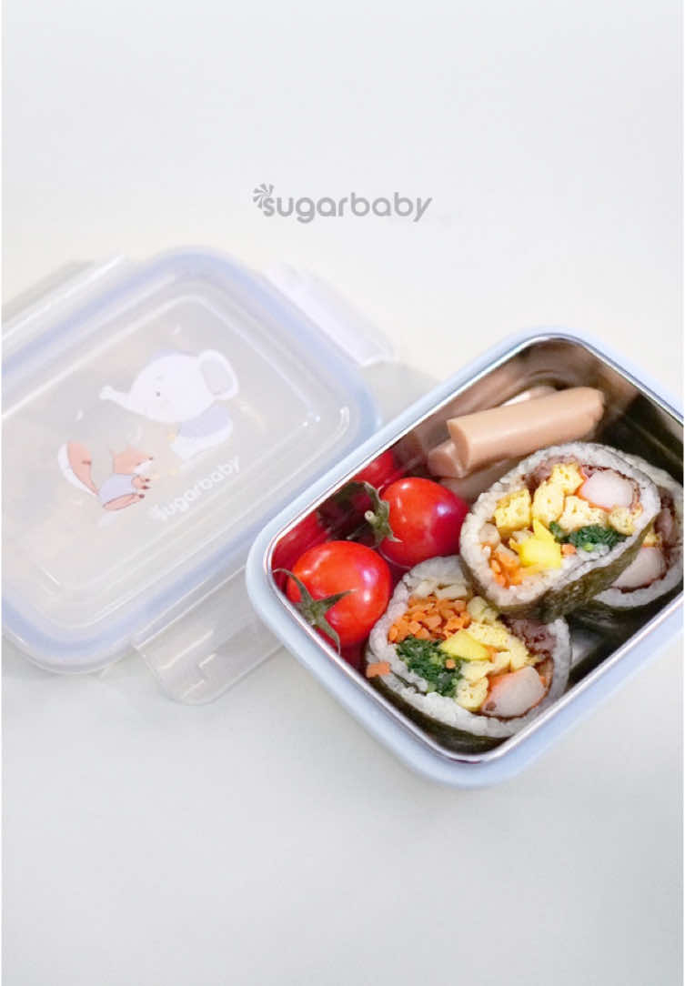 Buat si Kecil pergi liburan, wajib banget punya lunch box dan alat makan ini biar tetep higienis🤩 #lunchbox #cutleryset #tempatmakan #stainlessfeedingset #belanjaditiktok 