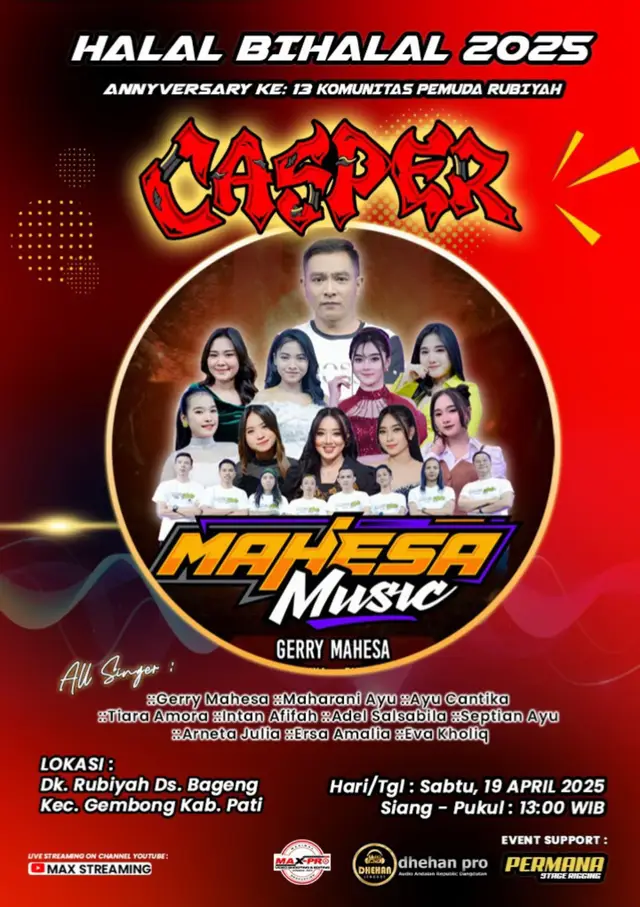 📌~CASPER TEAM~ pemuda rubiyah bersatu 🗓️ 19 APRIL 2025 📍DK RUBIYAH BAGENG-GEMBONG-PATI JAWATENGAH  @MAHESA MUSIC @DHEHAN PRO CLOTHING @permana rigging @𝐄𝐑𝐒𝐀𝐀𝐌𝐄𝐋𝐈𝐀🦋 @Tiara amora @Mas ye'oOo  #fyp #mahesamusic #berandatiktok #ojingjepara #ojingkudus #ojingpati #platk #gembong #casperteam #rubiyahbersatu 