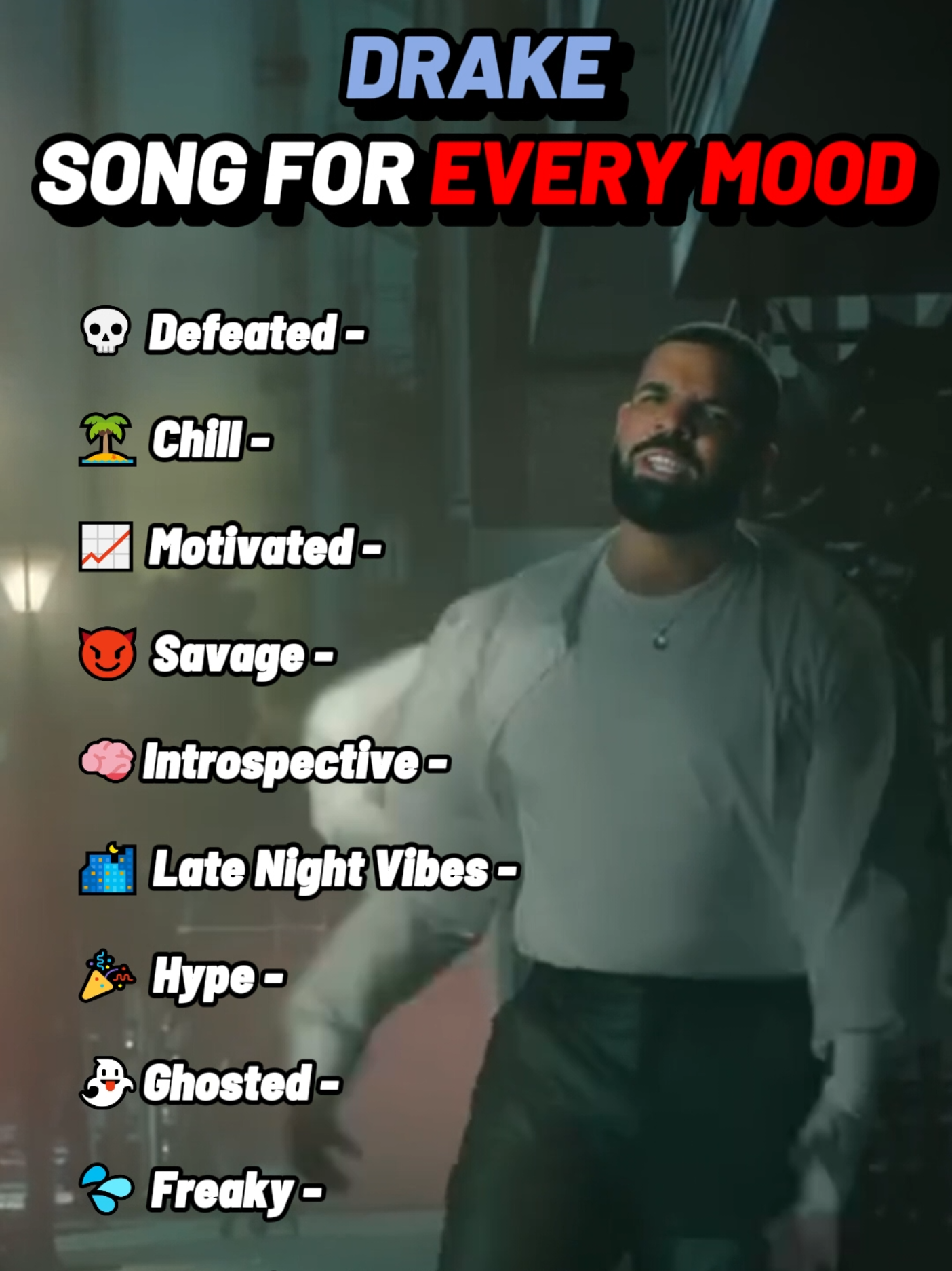 Drake song for every mood #drake #nokia #imax #musicvideo #music #viral #top10 #top10songs #onedance #godsplan #rap #music #viral #fyp 