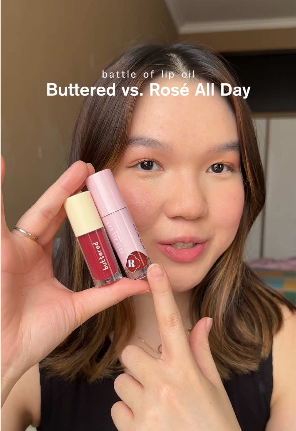 watchy Nadya's review here:  @Nadya  buttered lip oil vs rose all day frosty coat lip oil