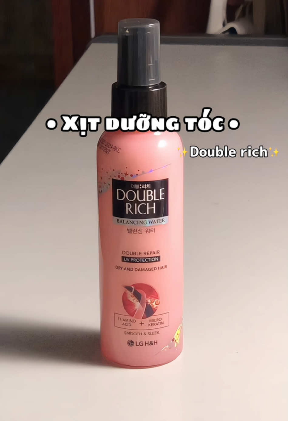 Xịt dưỡng tóc Double rich💕#xitduongtoc #xitduongtocdoublerich #duongtoc #duongtocdoublerich #duongtoctainha #xh