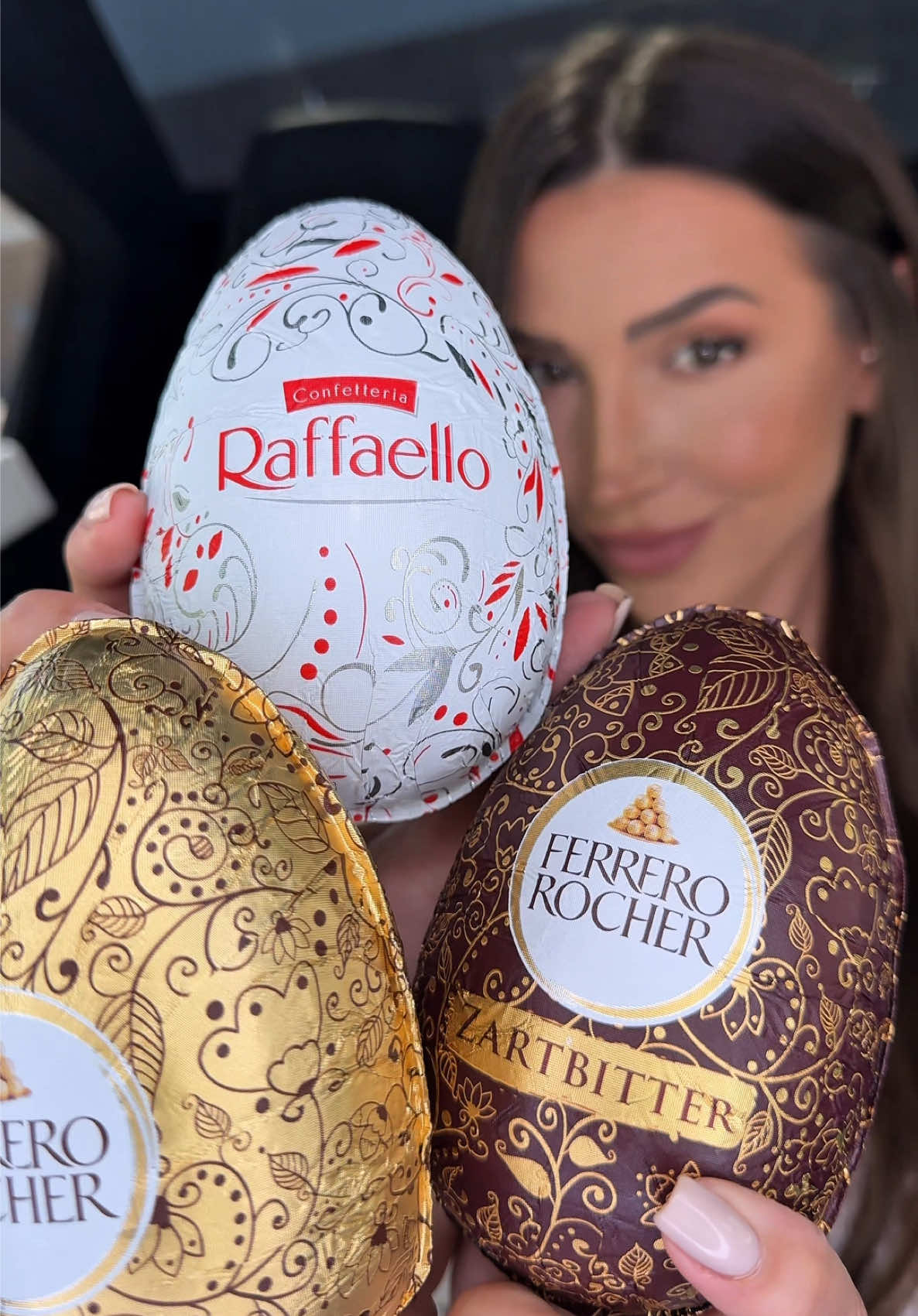 1,2,3?🤤 Easter is coming soon. Ferrero chocolate eggs 🥚 #raffaello my favorite 😍  #ferrero#chocolate #mukbang #food #eating #hungry #treats #asmr #yummy #sweets #foodtiktok #easteregg 