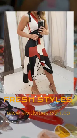 Sizing,Fabric,Color Step into summer with our vibrant sleeveless contrast print dress! #SummerFashion #VIVIDVIBES #DressStyle #FashionInspo #ShopNow #WomensWear #OOTD